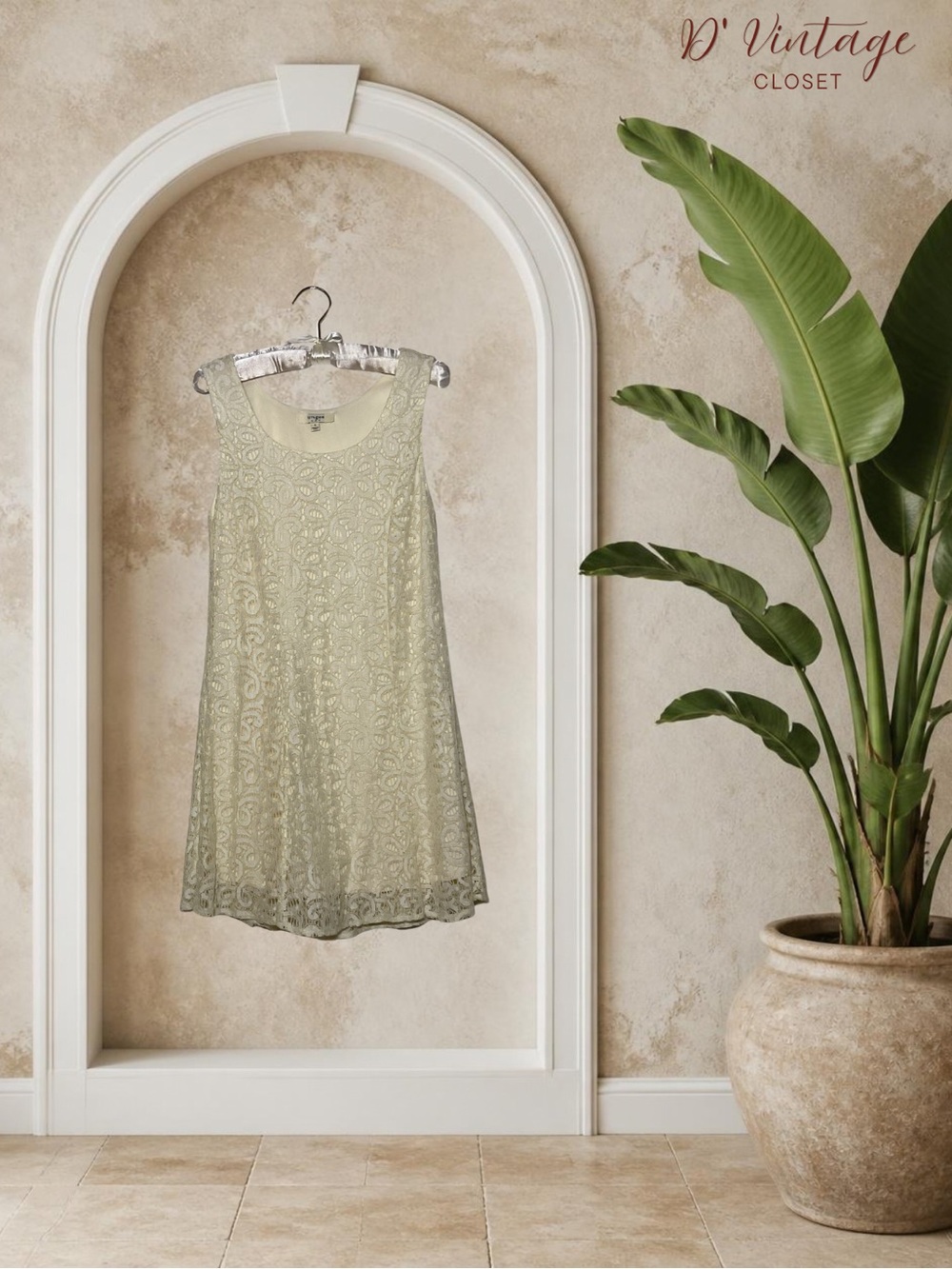 Umgee Lace Overlay Sleeveless Slip Dress - Sage Green